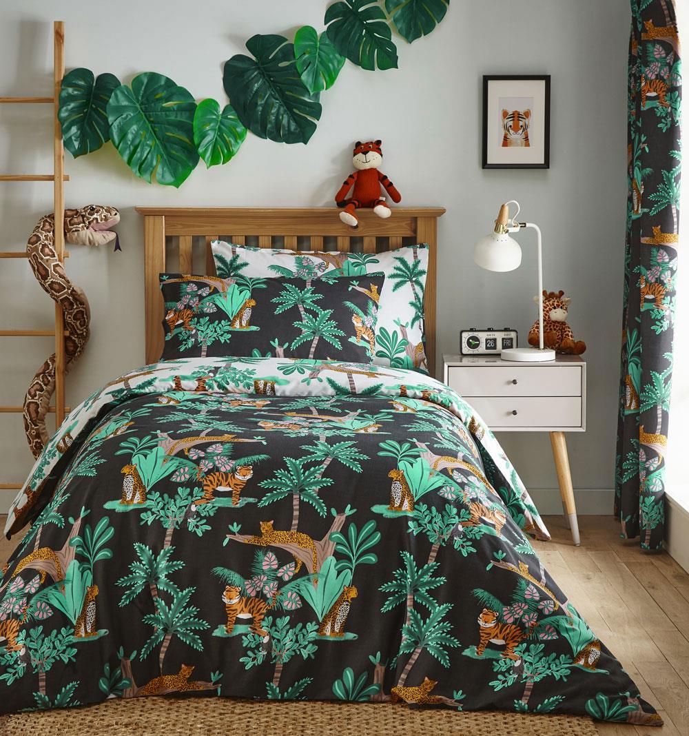 Duvet Sets Boys Girls Jungle Animals Tigers Kids Quilt Cover Childrens Homemaker Bedding