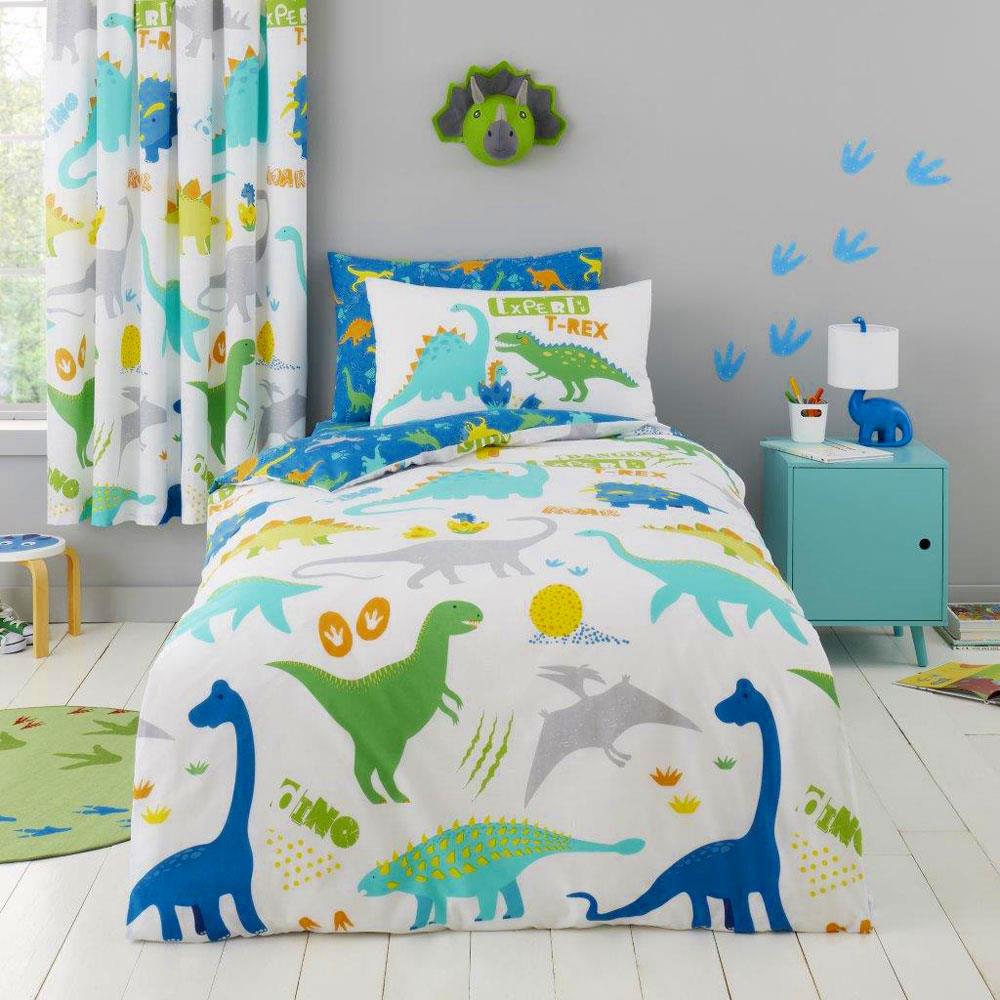 Dinosaur duvet set boys bedding childrens single quilt cover