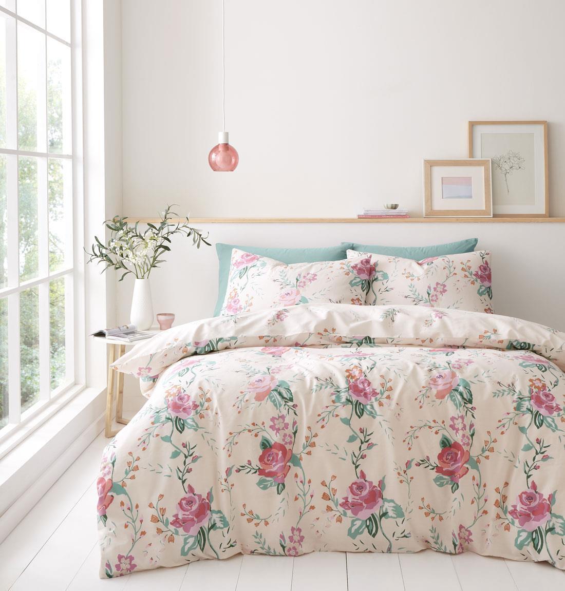 Duvet Set Quilt Cover Rose Chic Bedding Vintage Design