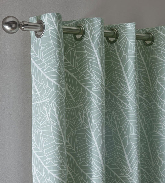 Lined curtains eyelet ring top sage green drapes
