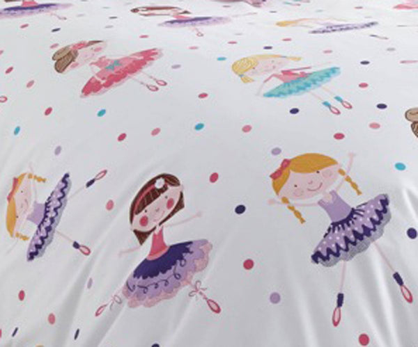 Lined curtains girls bedroom pencil pleat little dancing ballerina ballet doll
