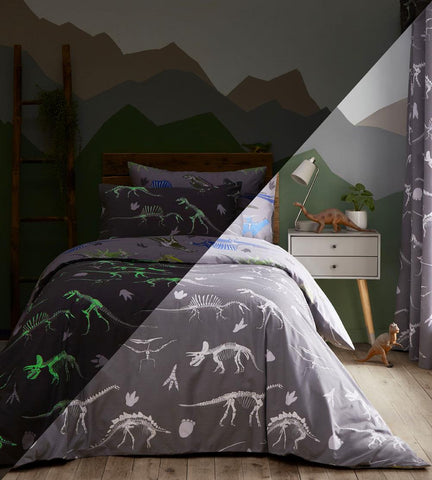 New Dinosaur Quilt Cover Bed Set Kids Quilt Cover Glow Childrens Boys Bedding