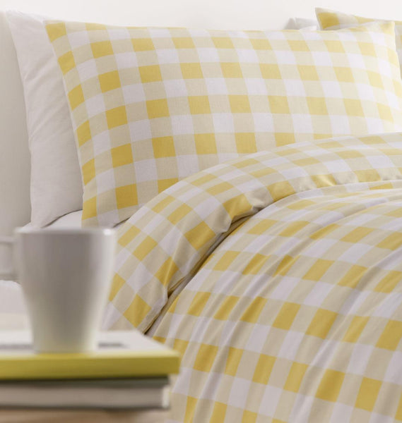 Duvet sets gingham check squares pretty bedding summer quilt cover pillow cases