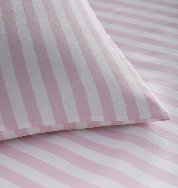 Stripe Bedding Duvet Set Light Pastel Shades Quilt Cover Pillow Cases