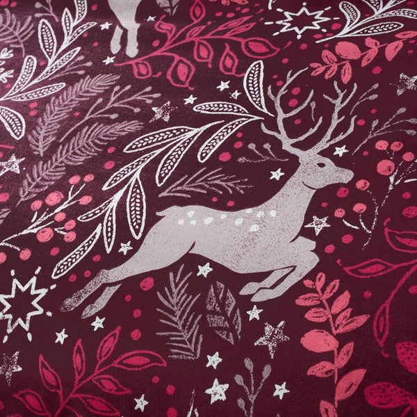 Christmas Bedding Duvet Cover Set Festive Winter Reindeer