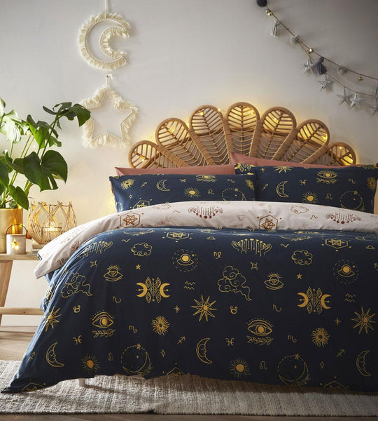 Zodiac duvet cover set quilt cover pillow cases star sign horoscope bedding