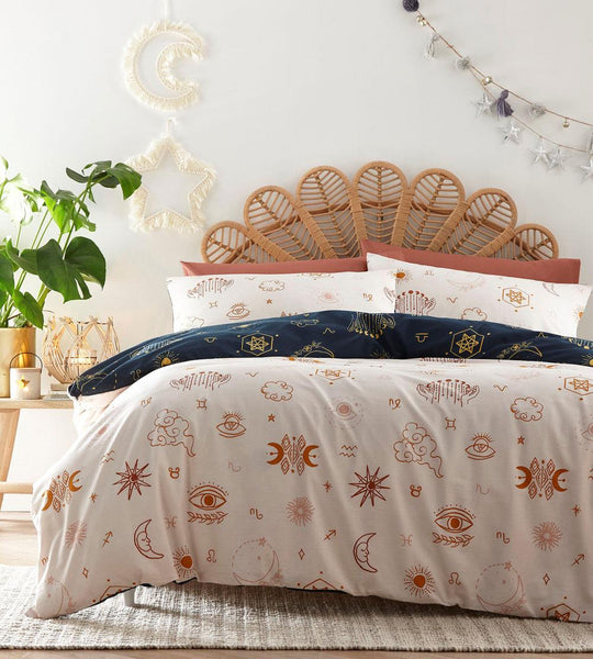 Horoscope duvet set quilt cover pillow cases zodiac sign reversible bedding