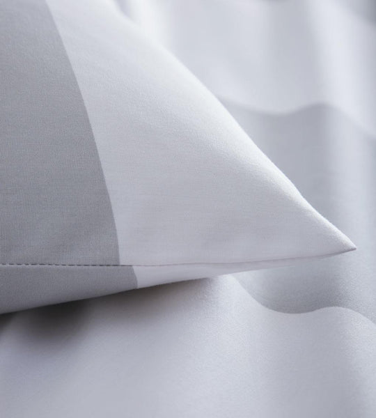 Duvet cover set grey white stripe pure cotton 200 TC quality luxury bedding