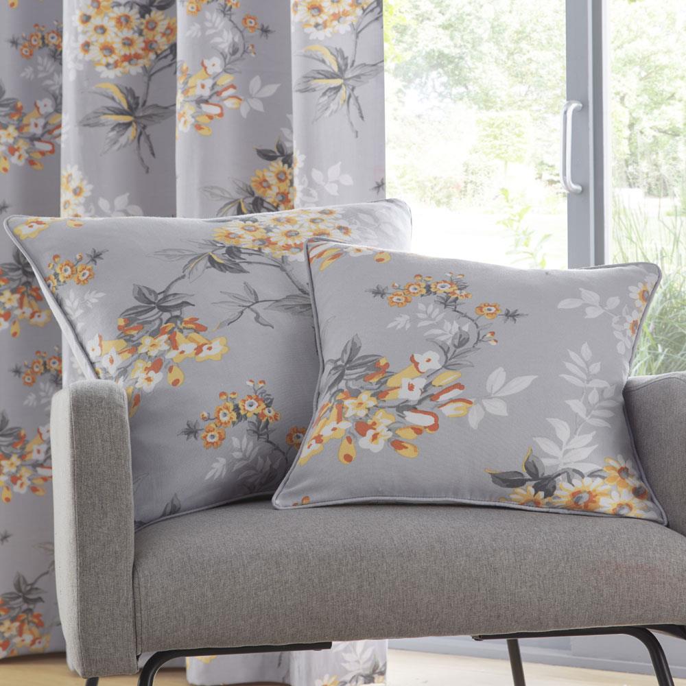 Grey curtains and cushions hotsell