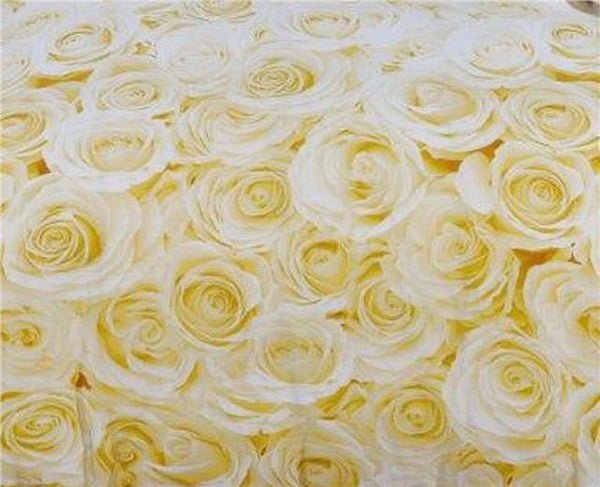 Duvet set ochre yellow roses ombre quilt cover & pillow cases bedding set