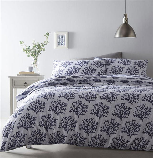 Duvet sets geometric fish blue sea marine ocean bedding quilt cover pillow cases