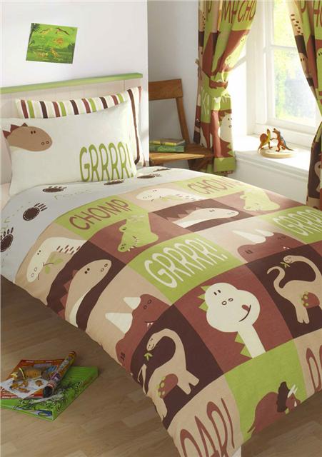 Single duvet set dinosaur bedding set boys bedroom quilt cover & pillow case