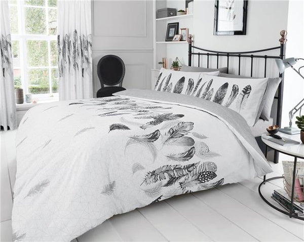 Duvet sets white & grey dream catcher feathers new quilt cover bedding