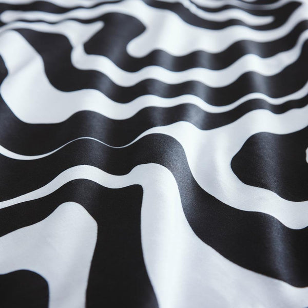 Retro bedding duvet cover set nude seventies psychedelic print swirl wave 70s