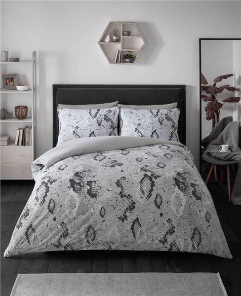 Snake print bedding duvet sets quilt cover & pillow cases animal reptile skin
