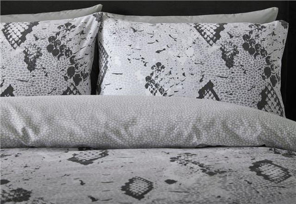 Grey snake skin duvet sets quilt cover bed set animal print bedding