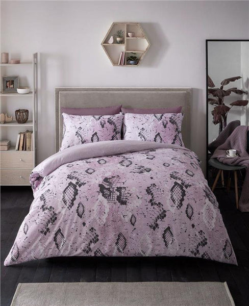 Pink snake skin duvet sets quilt cover animal print bed set