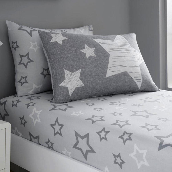 Grey & white bedding star duvet cover / sheet set / curtains *buy separately