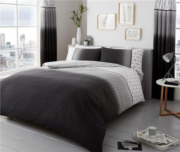Duvet sets grey ombre quilt cover & pillow cases contemporary bedding