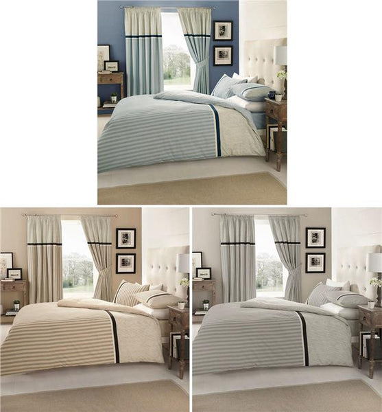Duvet set quilt cover pillow cases stripe bedding classic line design bed linen